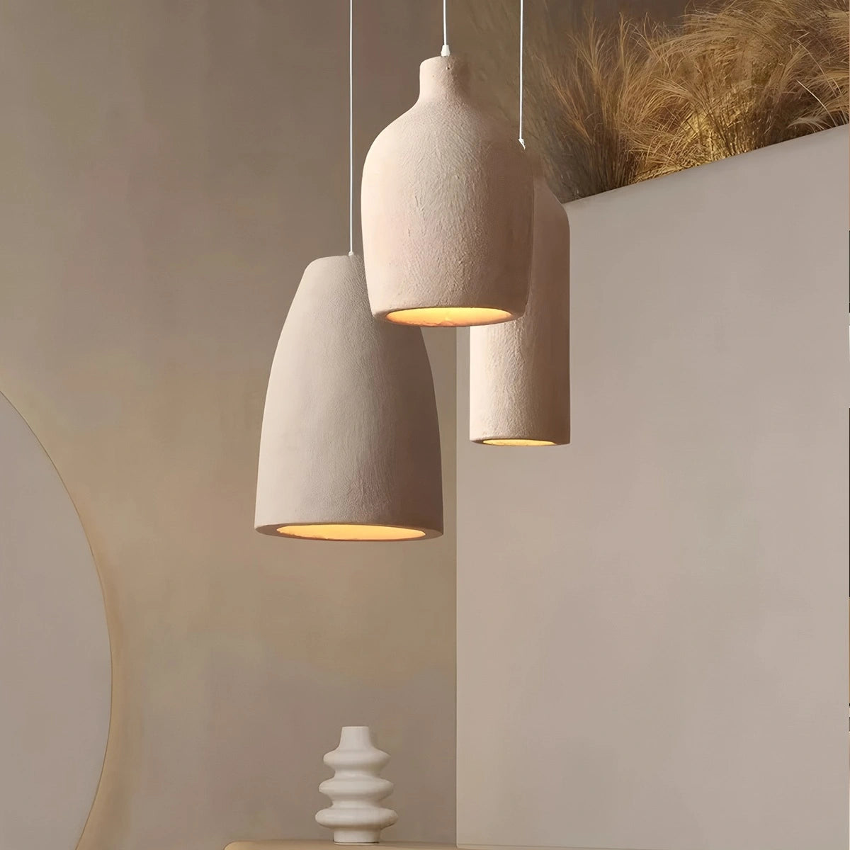 Antizer Simple Gypsum Pendant Lights for Dining Room