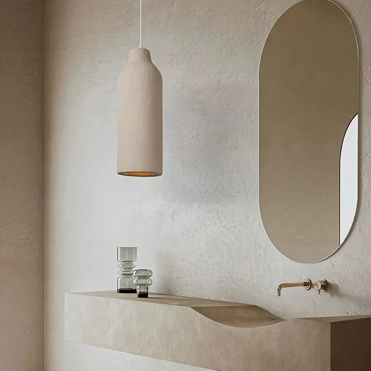 Antizer Simple Gypsum Pendant Lights for Dining Room