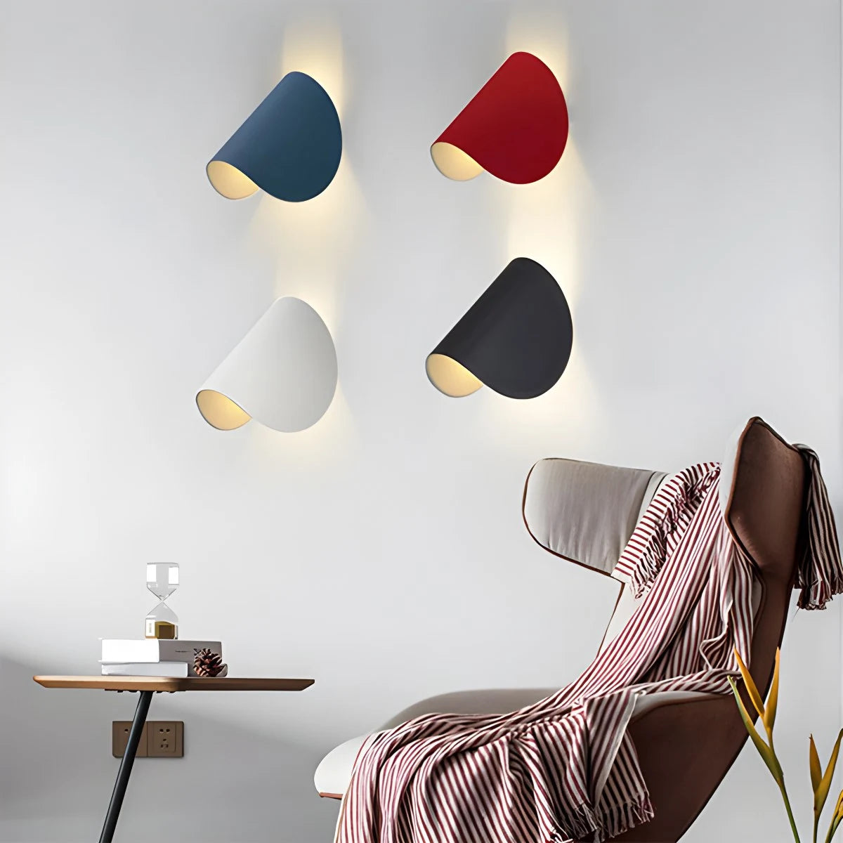 Antizer Adjustable Half Shade Wall Sconce