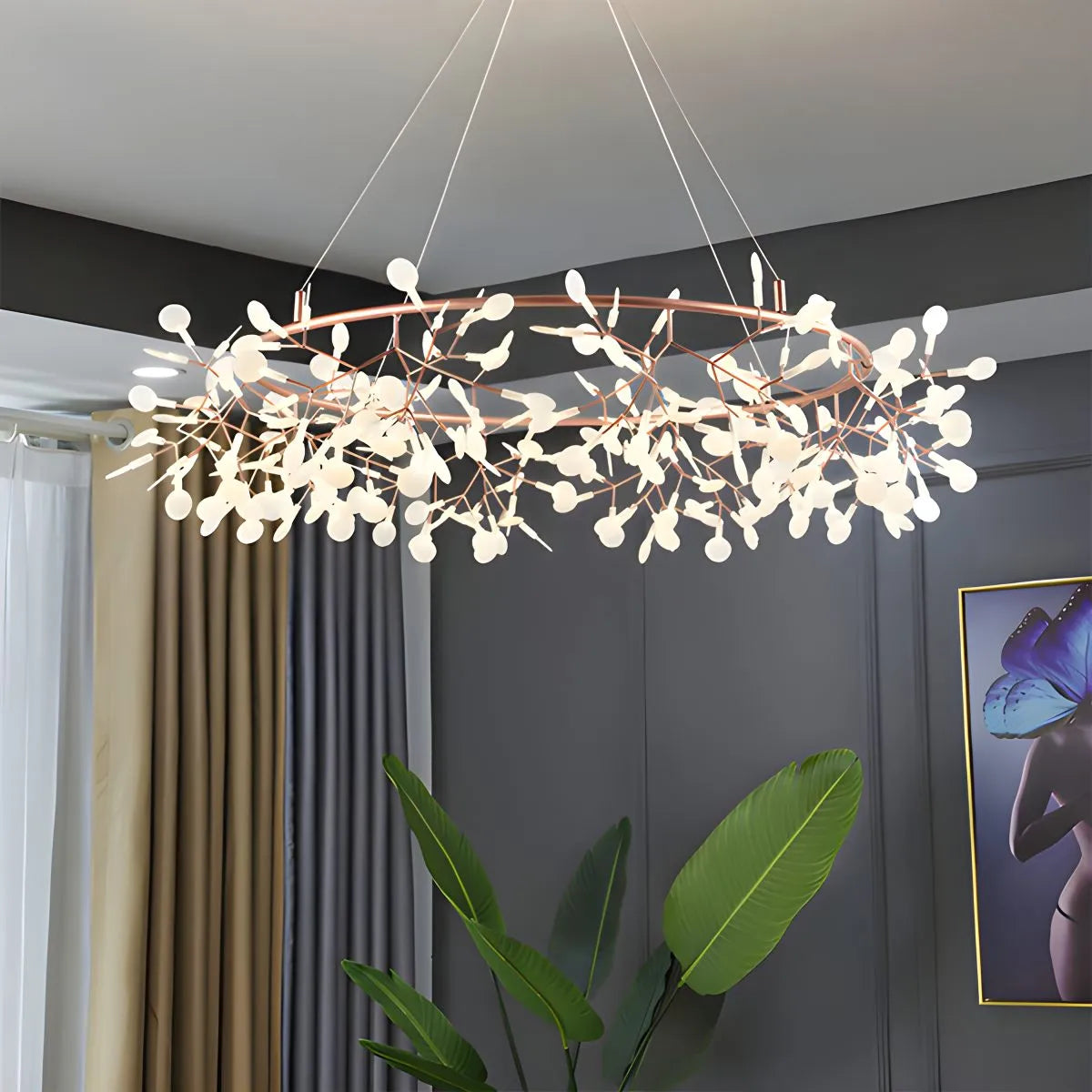 Antizer Branch Firefly Chandelier for Living Room