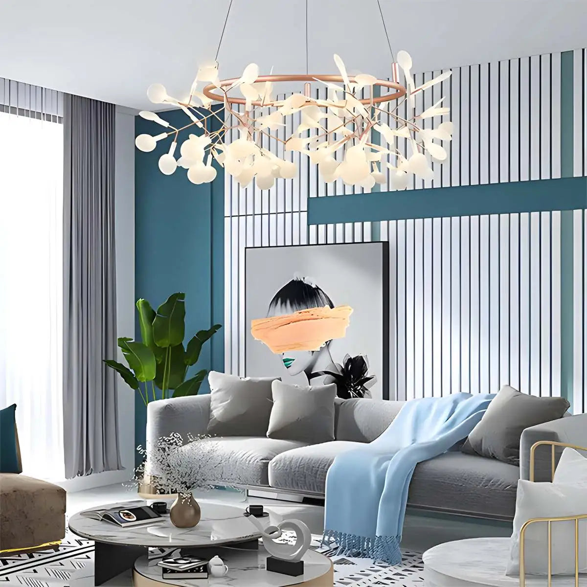 Antizer Branch Firefly Chandelier for Living Room