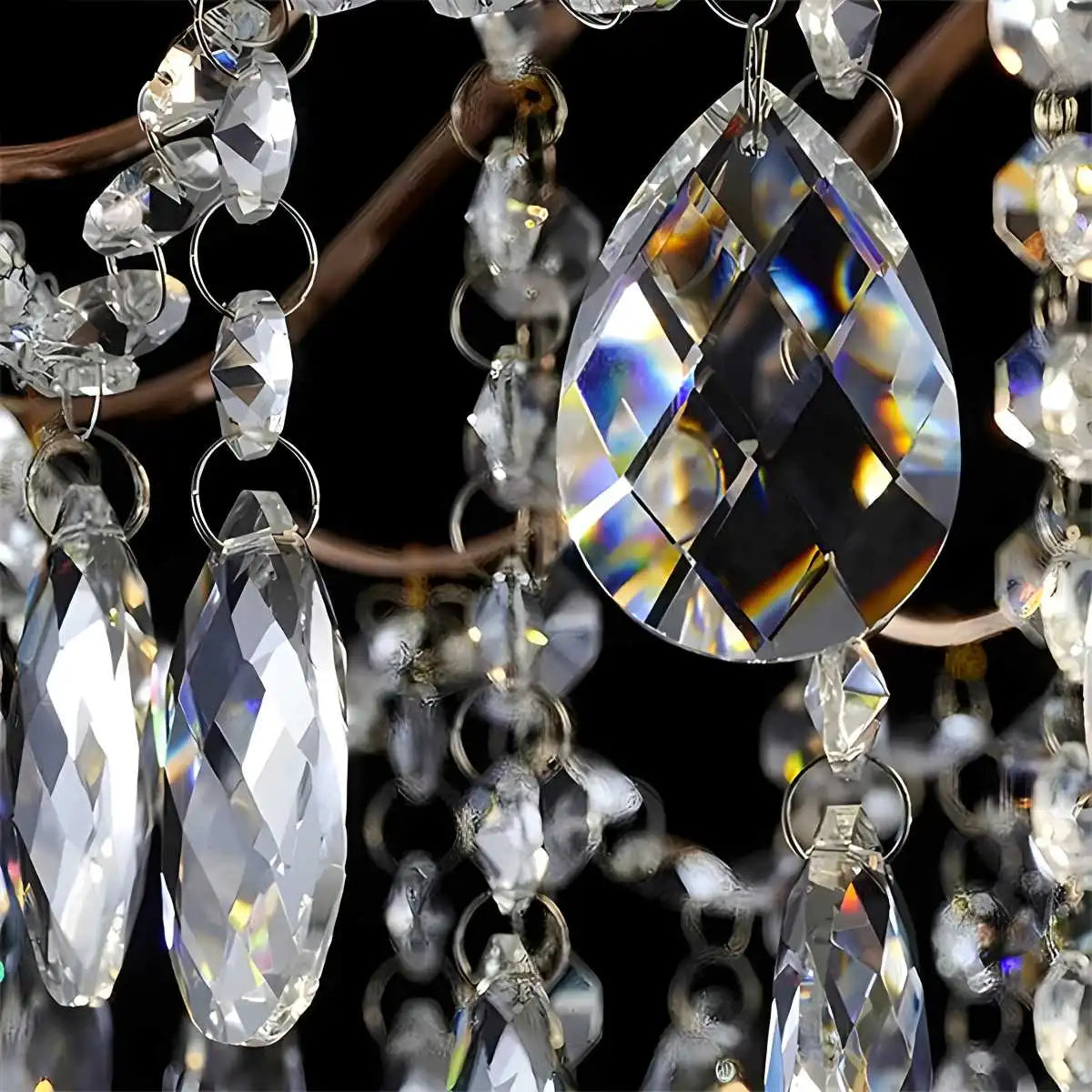 Antizer French Vintage Crystal Ceiling Chandelier