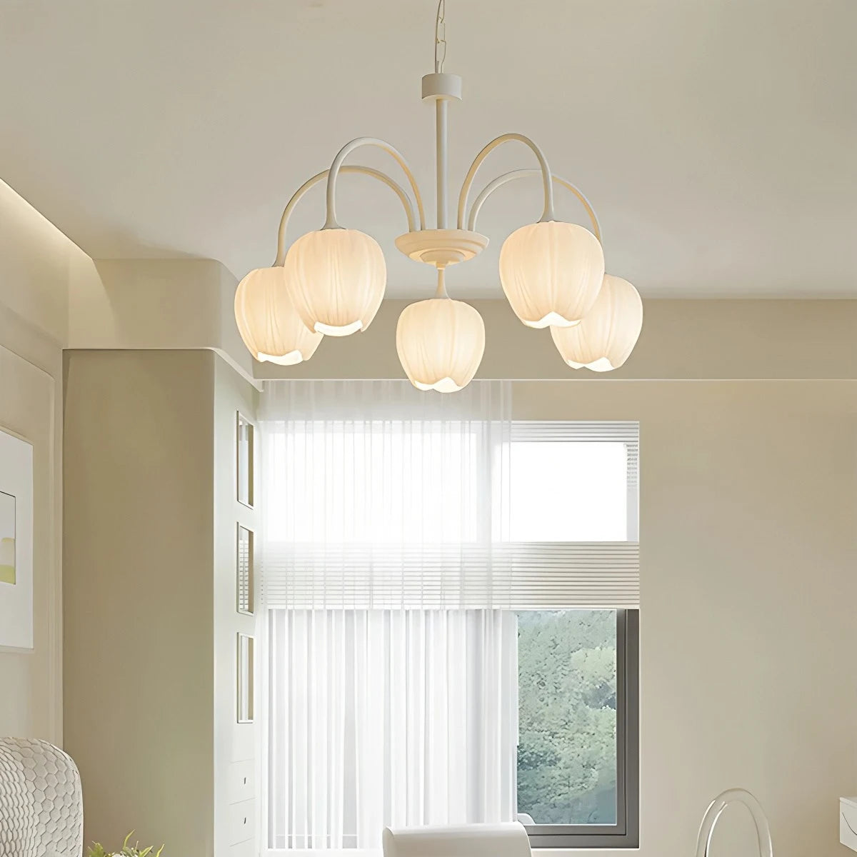 Antizer French Romance Tulip Matcha Chandelier