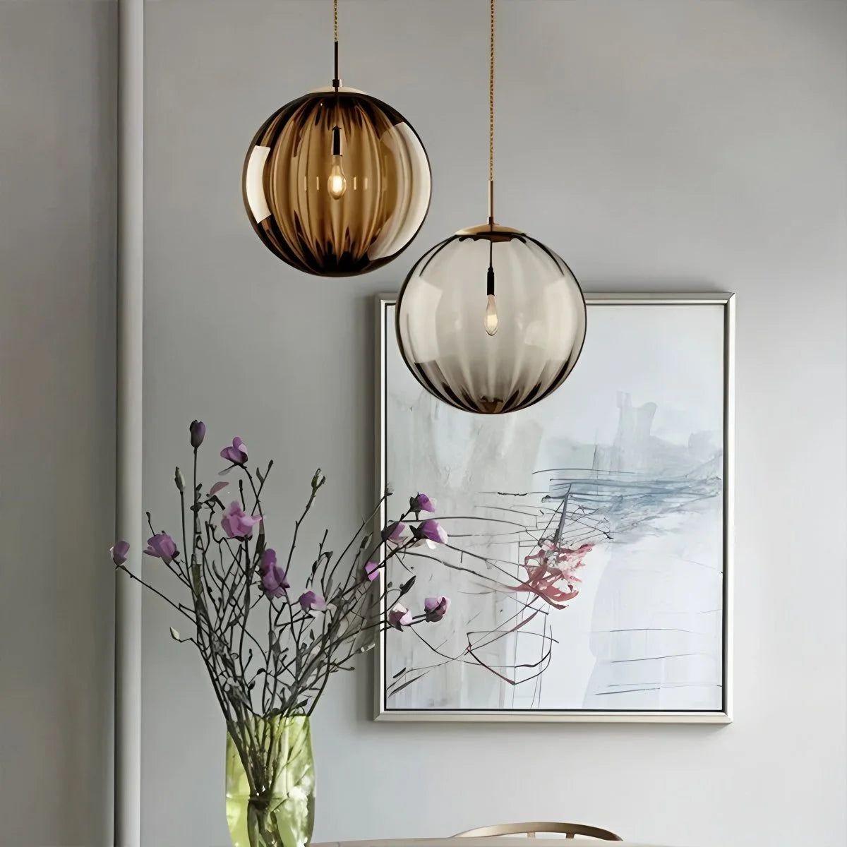 Antizer Modern Nordic Water Pattern Glass Ball Pendant Light