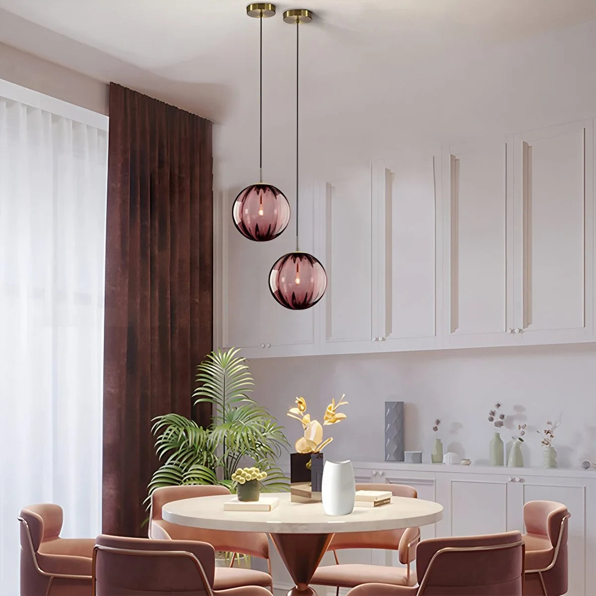 Antizer Modern Nordic Water Pattern Glass Ball Pendant Light