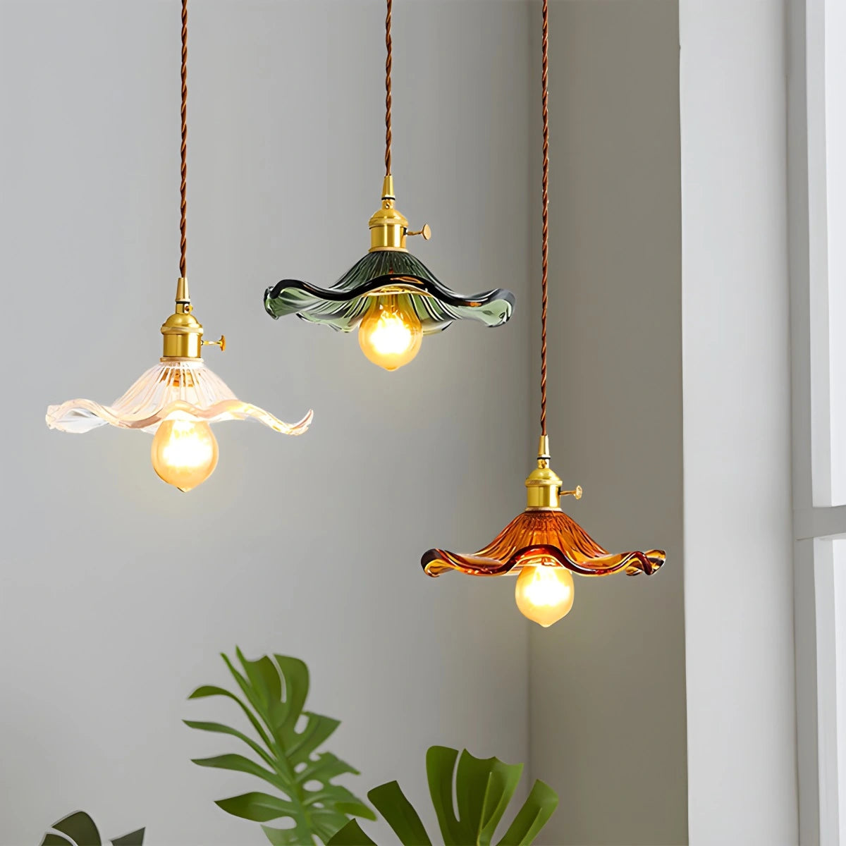 Antizer Nordic Japanese Glass Chandelier for Living Room