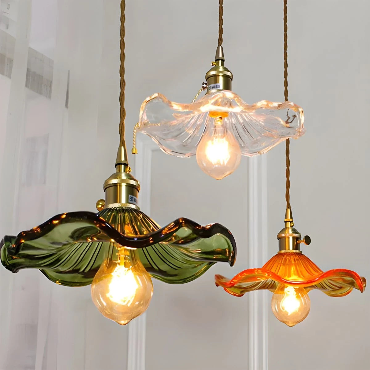 Antizer Nordic Japanese Glass Chandelier for Living Room