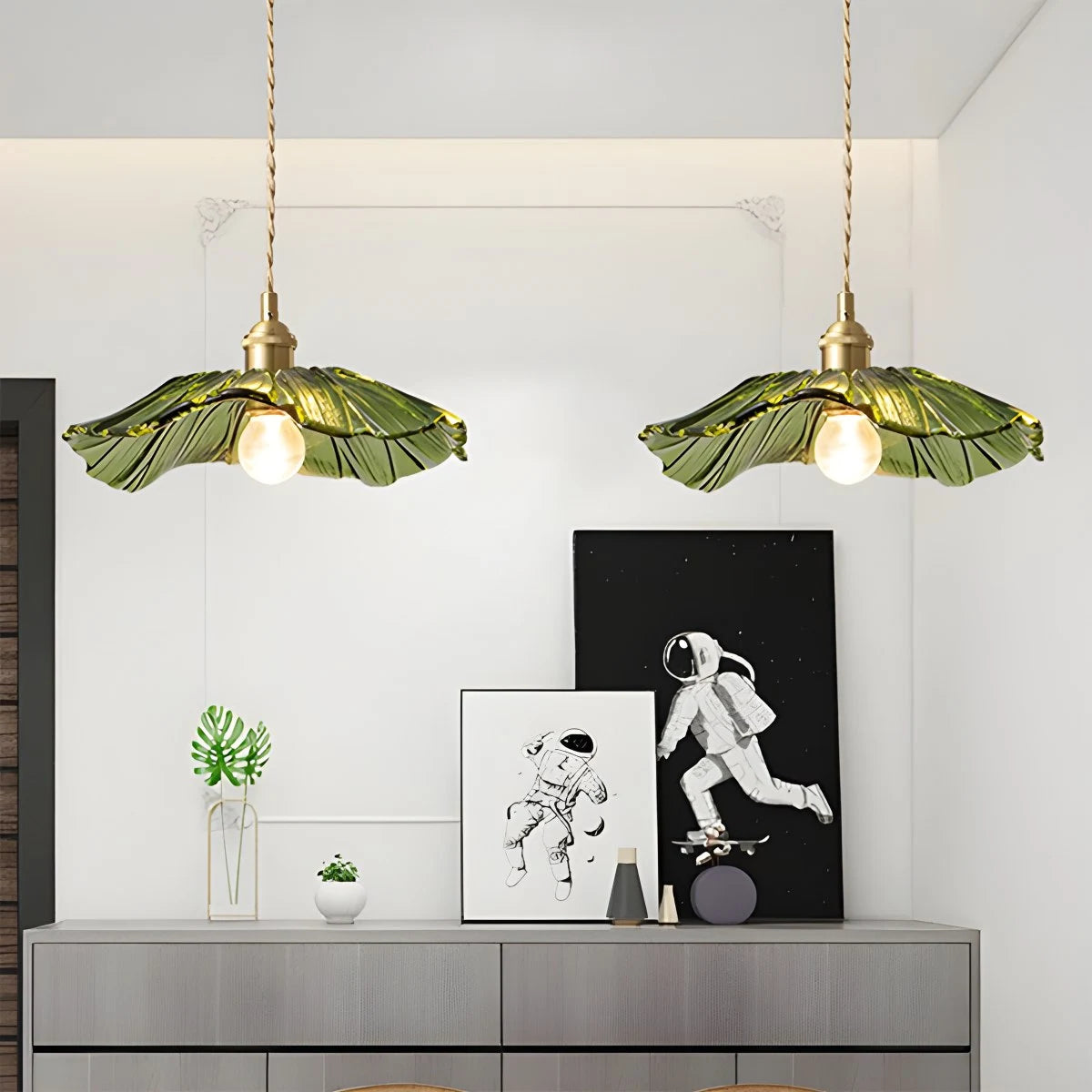 Antizer Nordic Japanese Glass Chandelier for Living Room