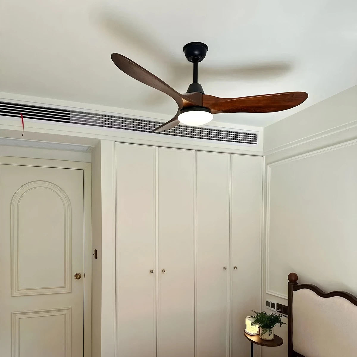 Antizer Nordic Solid Wood Ceiling Fan with Light
