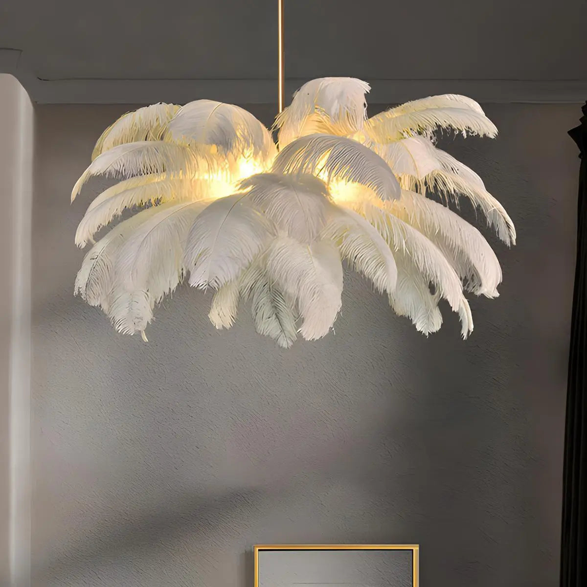 Antizer Ostrich Feather Chandelier Multiple Colors Available
