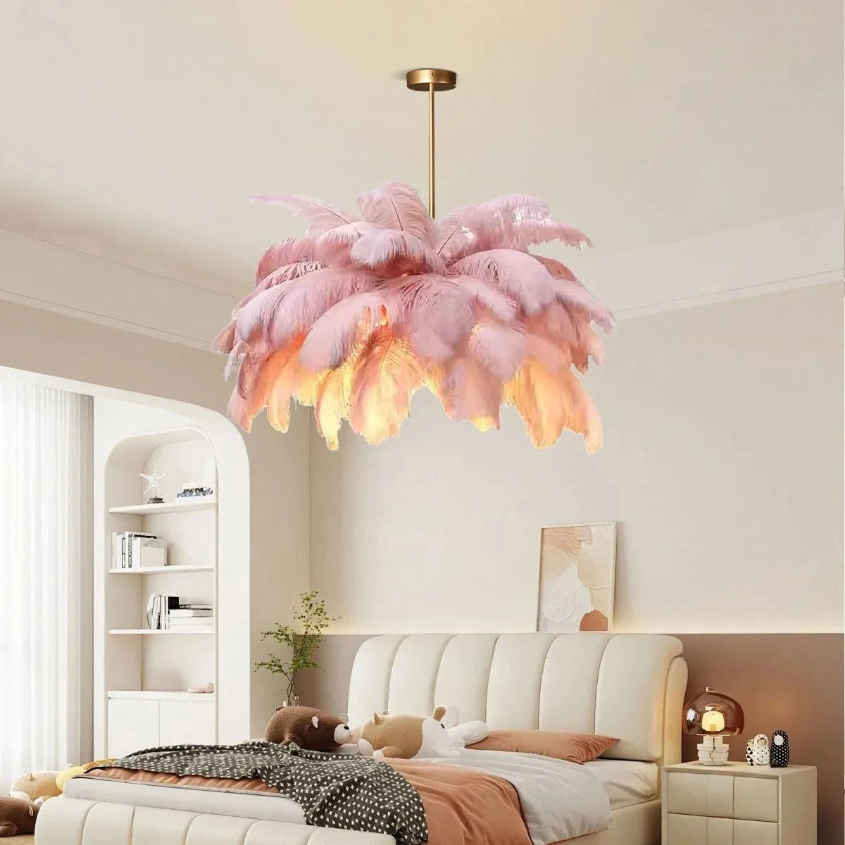 Antizer Ostrich Feather Chandelier Multiple Colors Available
