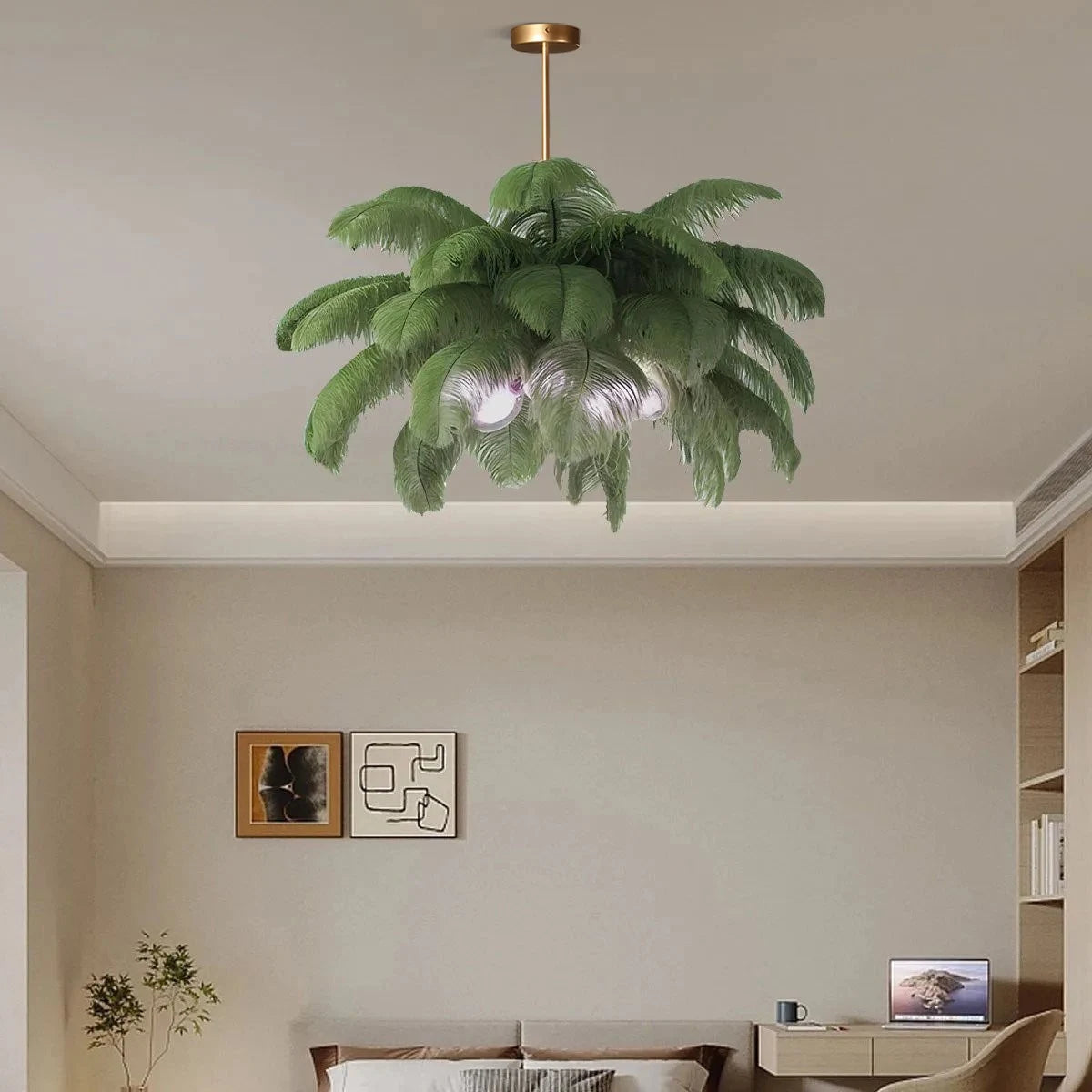 Antizer Ostrich Feather Chandelier Multiple Colors Available