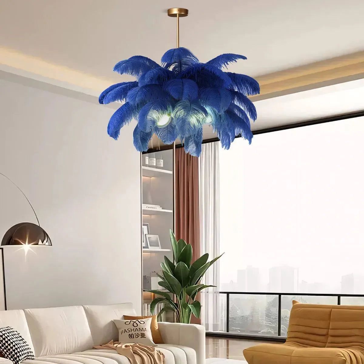 Antizer Ostrich Feather Chandelier Multiple Colors Available
