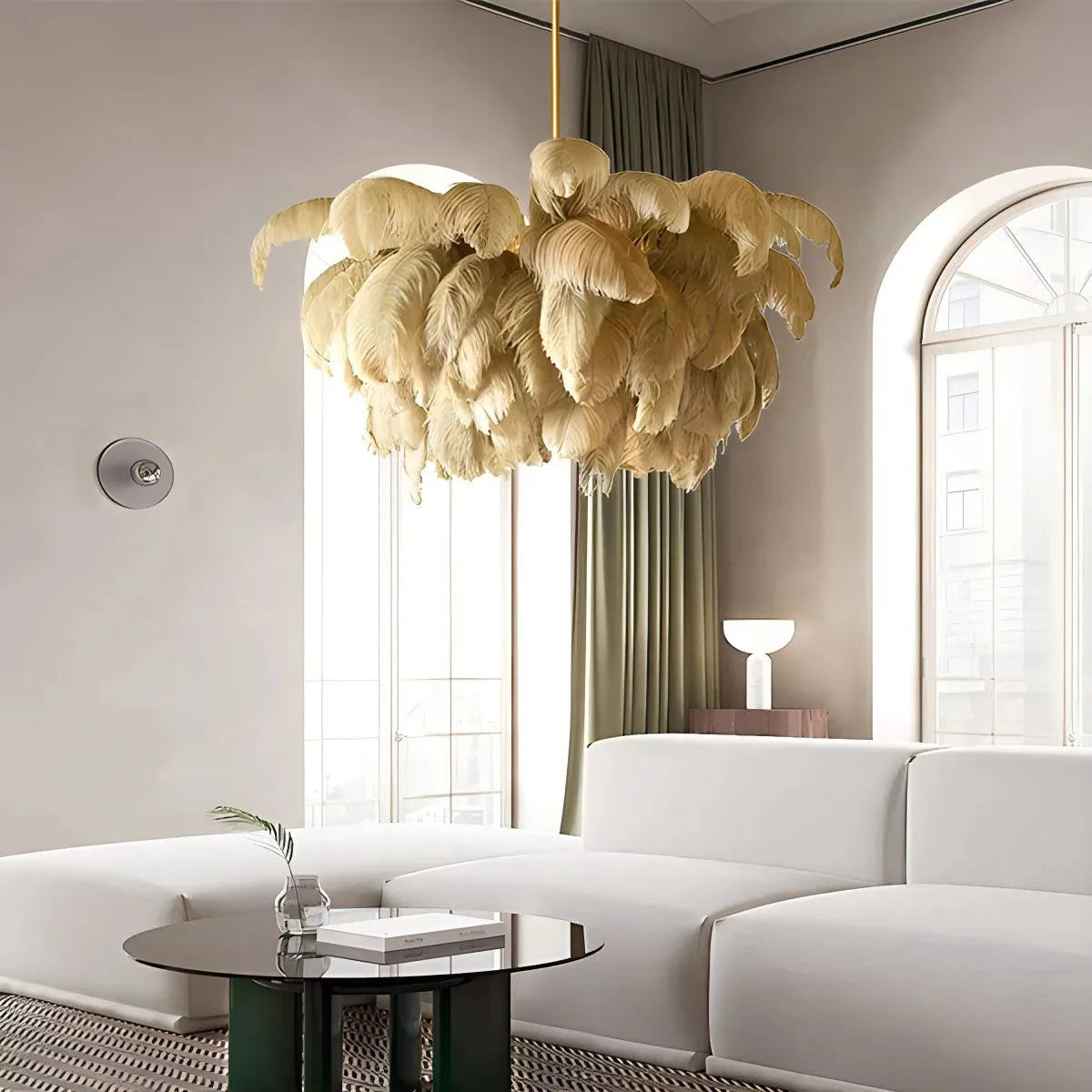 Antizer Ostrich Feather Chandelier Multiple Colors Available