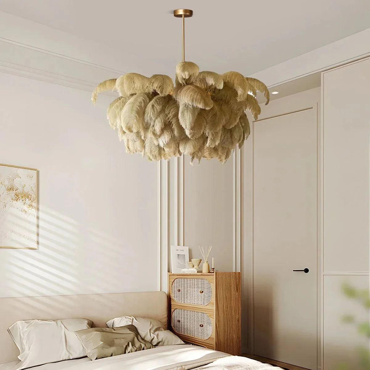 Antizer Ostrich Feather Chandelier Multiple Colors Available