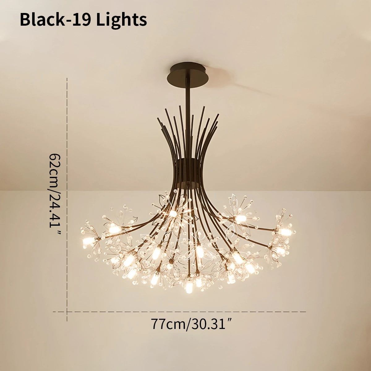 Antizer Gypsophila Bouquet Crystal Flower Chandelier