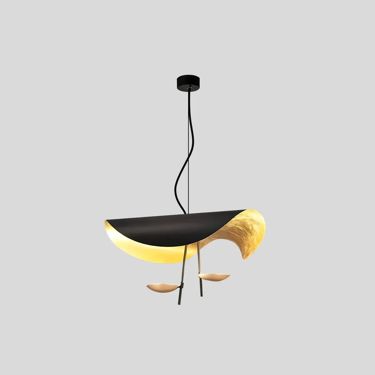 Antizer Modern Sculptural Leaf Pendant Light