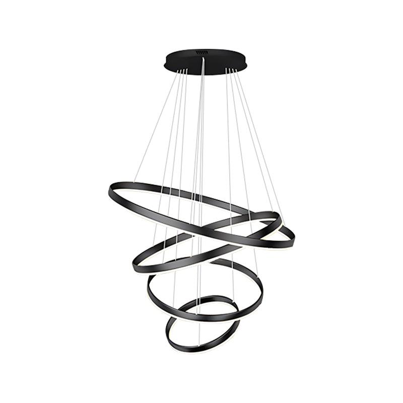 Antizer Tiered Ring Chandelier with Multi-Layer Rings