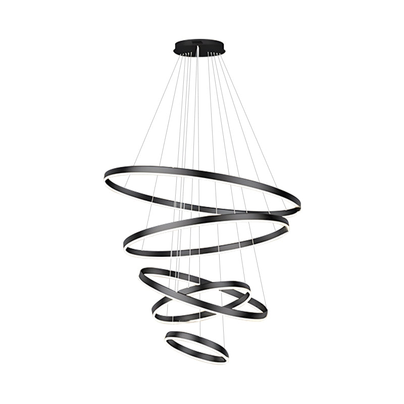 Antizer Tiered Ring Chandelier with Multi-Layer Rings
