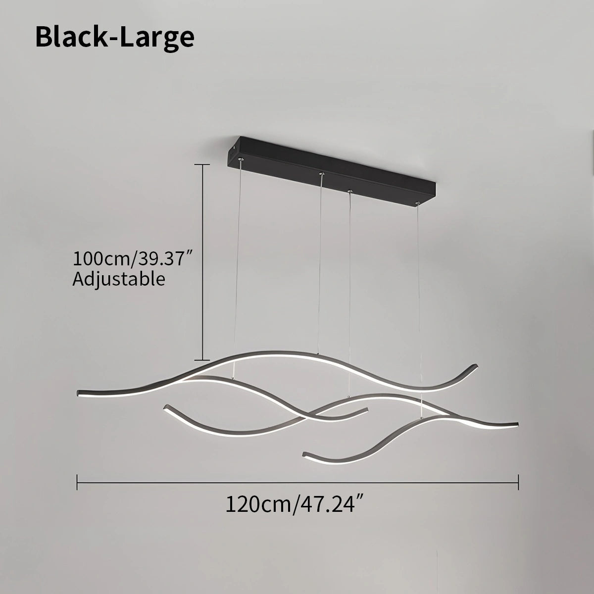 Antizer Modern Waves Hanging Pendant Light