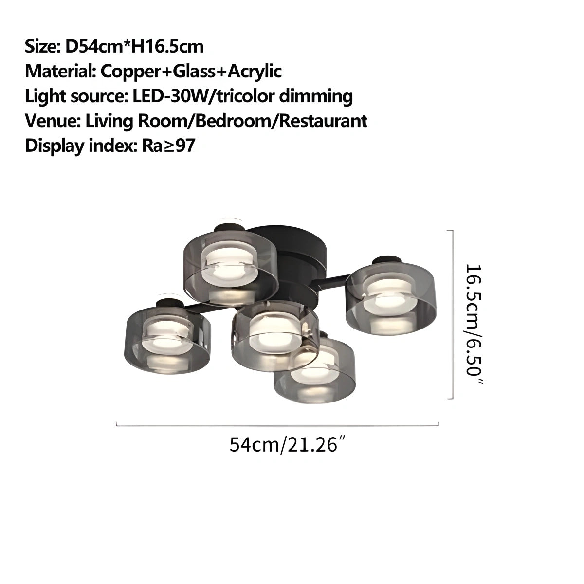 Antizer Light Luxury Creative Glass Chandelier