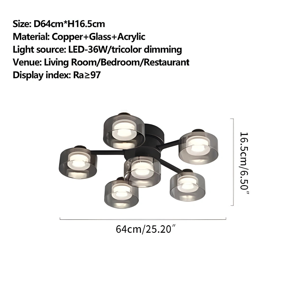 Antizer Light Luxury Creative Glass Chandelier