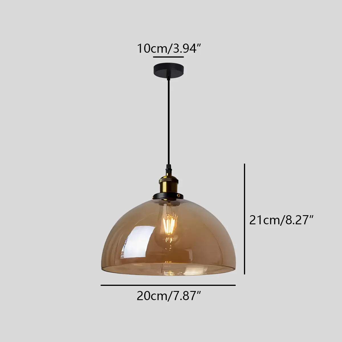 Antizer Mabel Glass Pendant Light for Kitchen Island