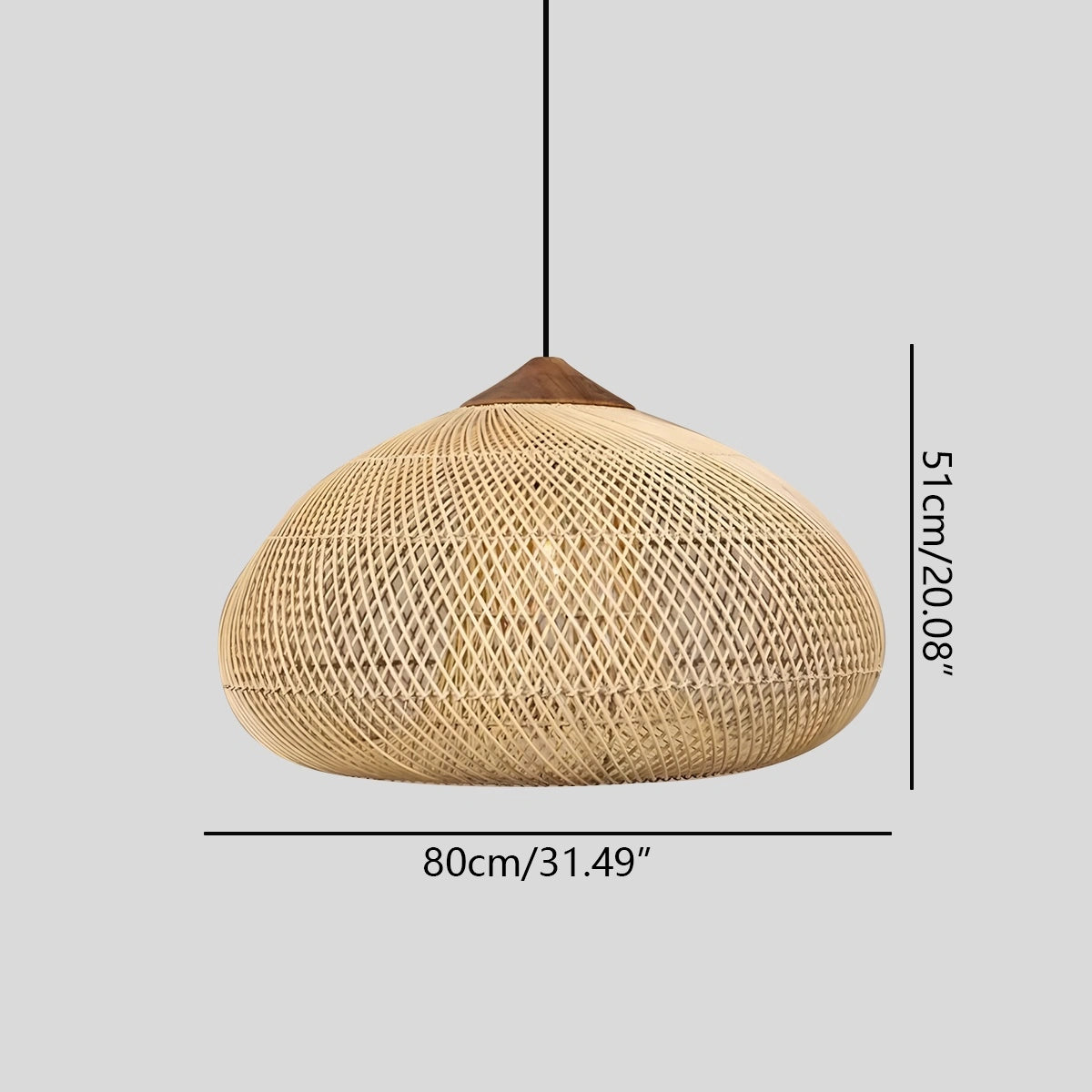 Antizer Rattan Lantern Pendant Light for Dining Room