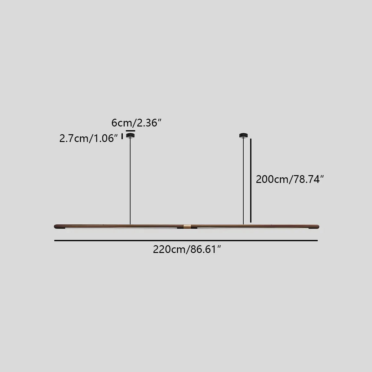 Antizer Svelte Wood Linear Pendant Light for Kitchen