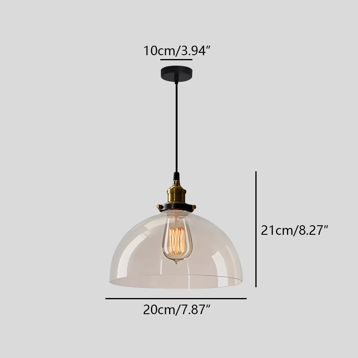 Antizer Mabel Glass Pendant Light for Kitchen Island
