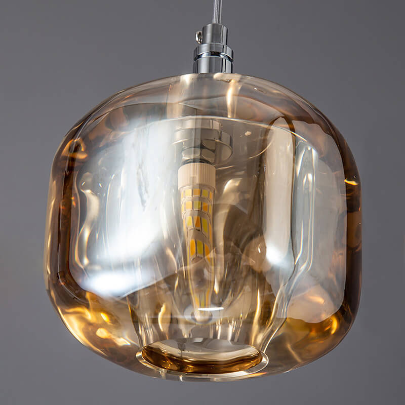 Antizer Colored Glass Multi Pendant Chandelier
