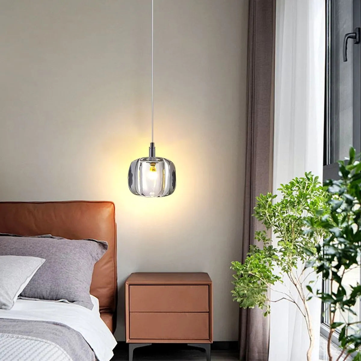 Antizer Colored Glass Multi Pendant Chandelier