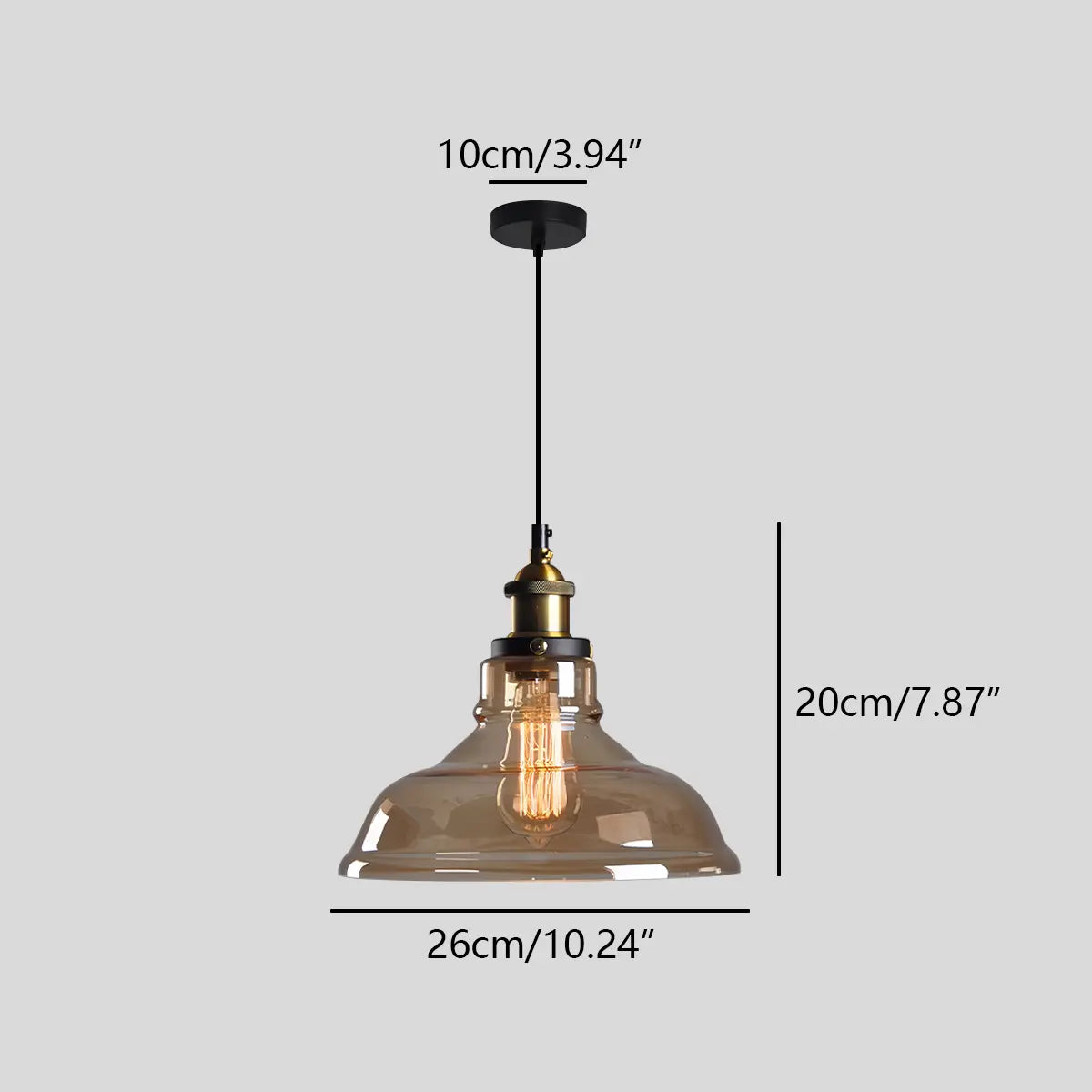 Antizer Mabel Glass Pendant Light for Kitchen Island
