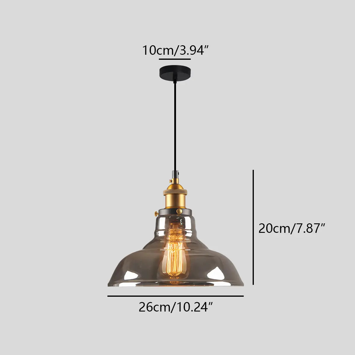 Antizer Mabel Glass Pendant Light for Kitchen Island