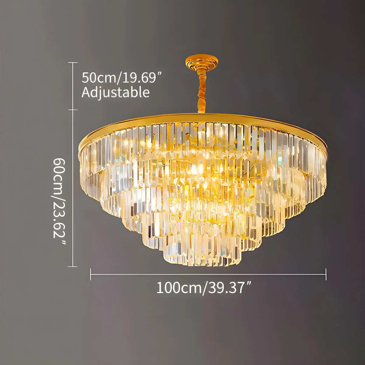 Antizer Light Luxury Crystal Chandelier for Living Room