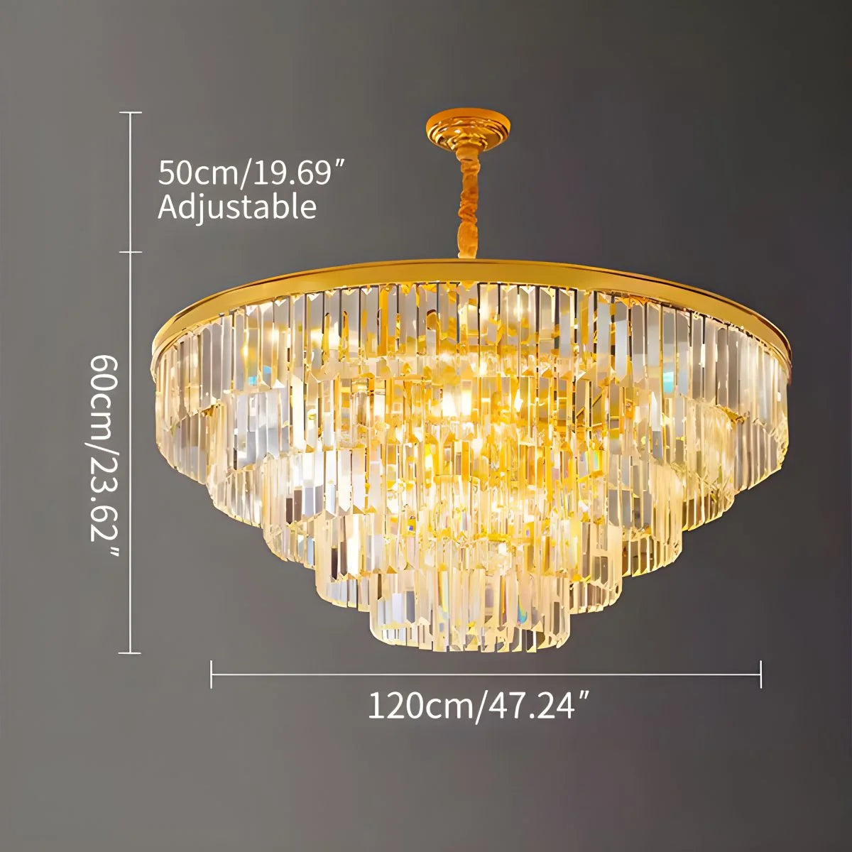Antizer Light Luxury Crystal Chandelier for Living Room