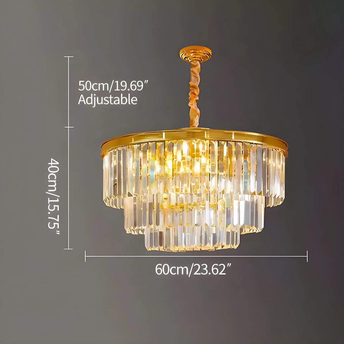 Antizer Light Luxury Crystal Chandelier for Living Room