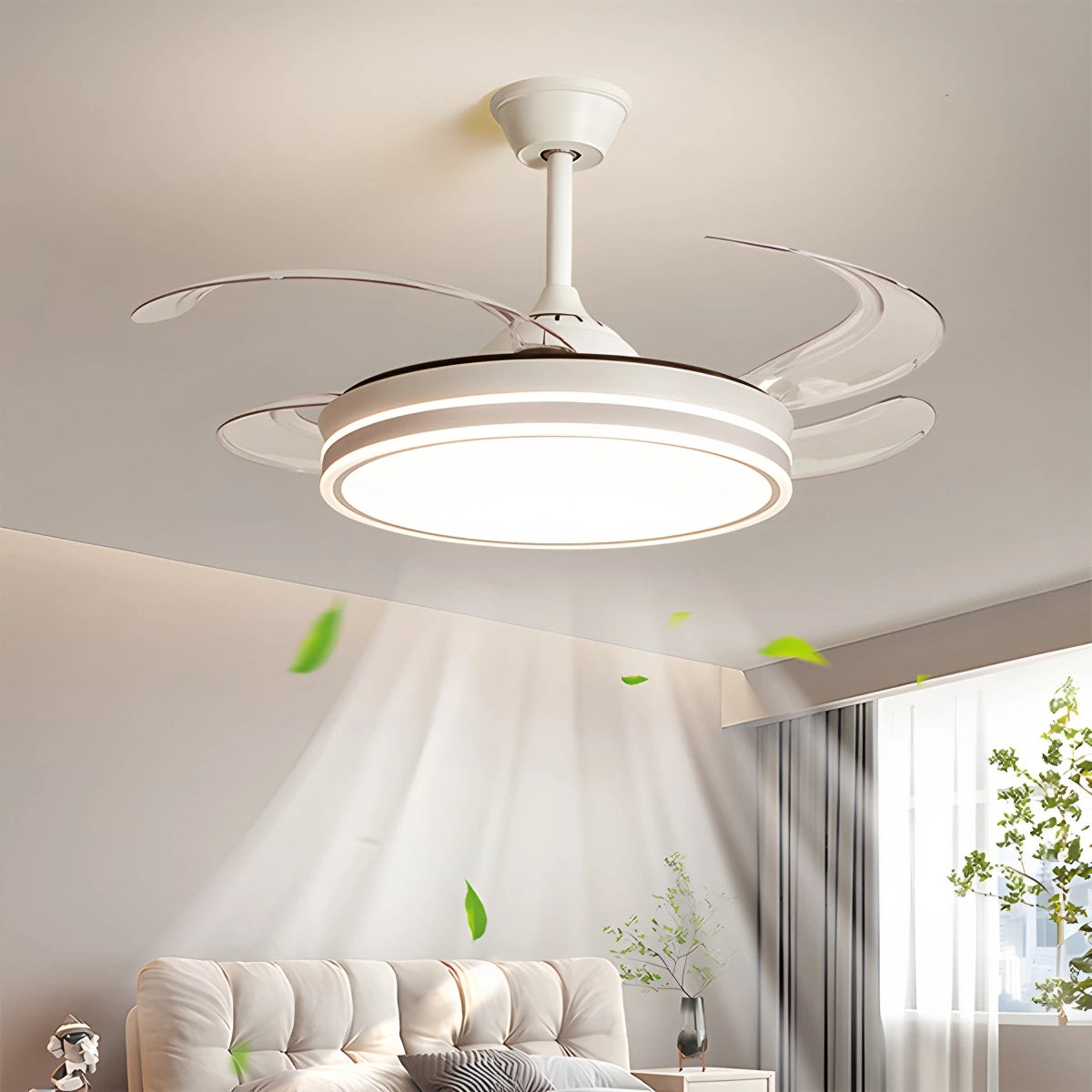 Antizer Modern Ceiling Fan with LED Light & Remote Control
