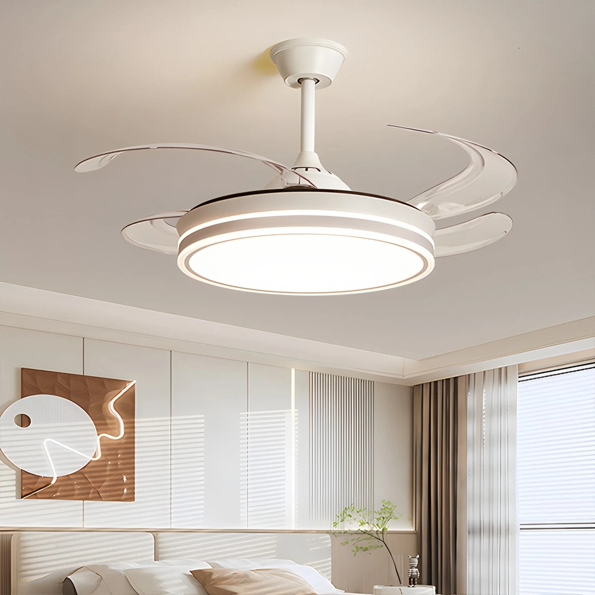Antizer Modern Ceiling Fan with LED Light & Remote Control