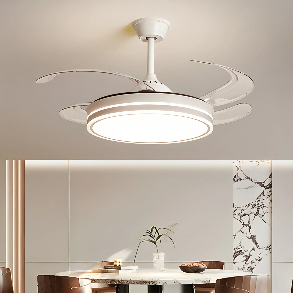 Antizer Modern Ceiling Fan with LED Light & Remote Control