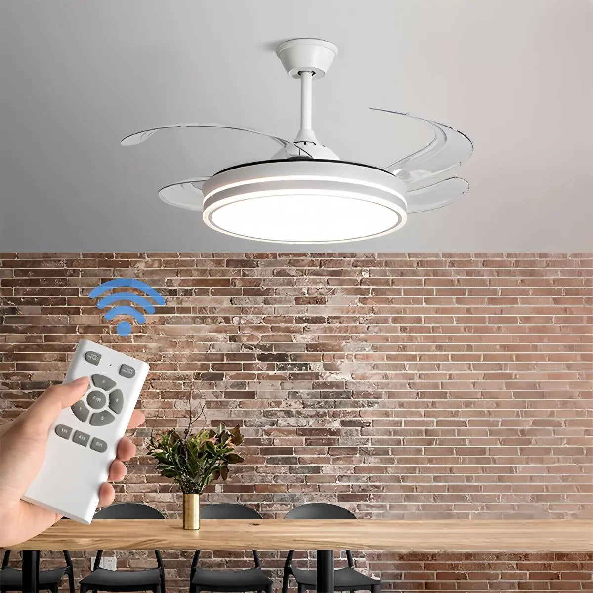 Antizer Modern Ceiling Fan with LED Light & Remote Control