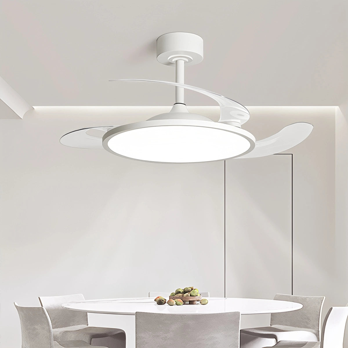 Antizer Silent Remote Control White Ceiling Fan Light
