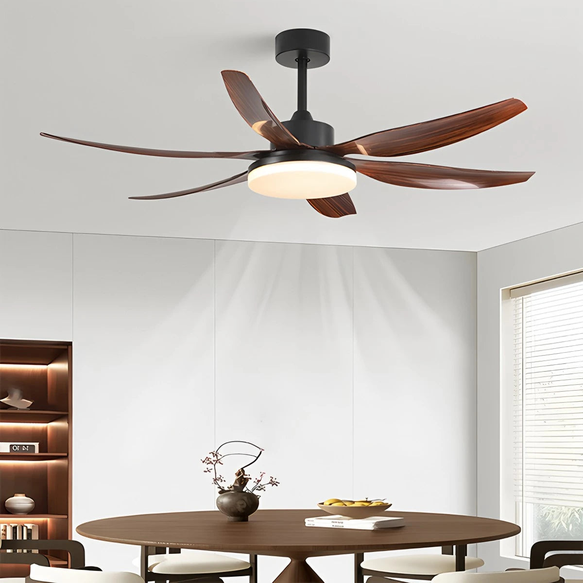 Antizer Nordic Style LED 6-Blade Ceiling Fan with Light