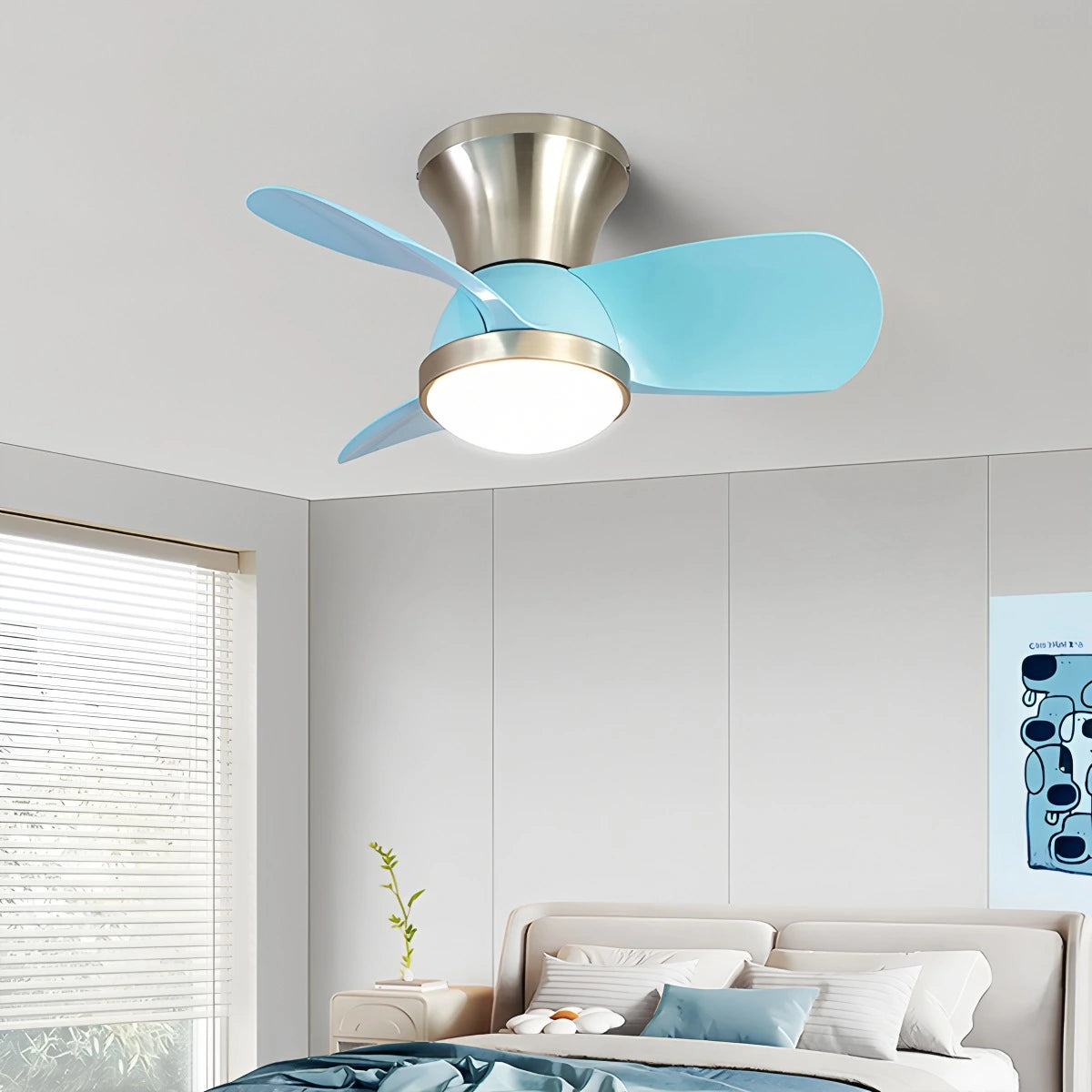 Antizer Simple Ceiling Fan Light for Children's Room