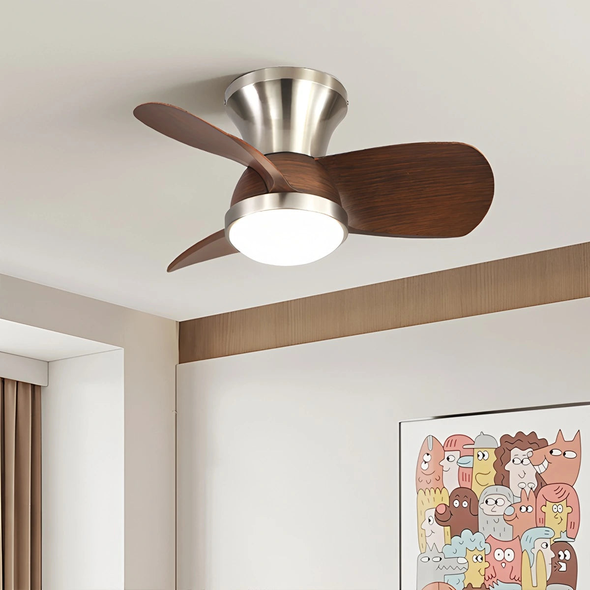 Antizer Simple Ceiling Fan Light for Children's Room