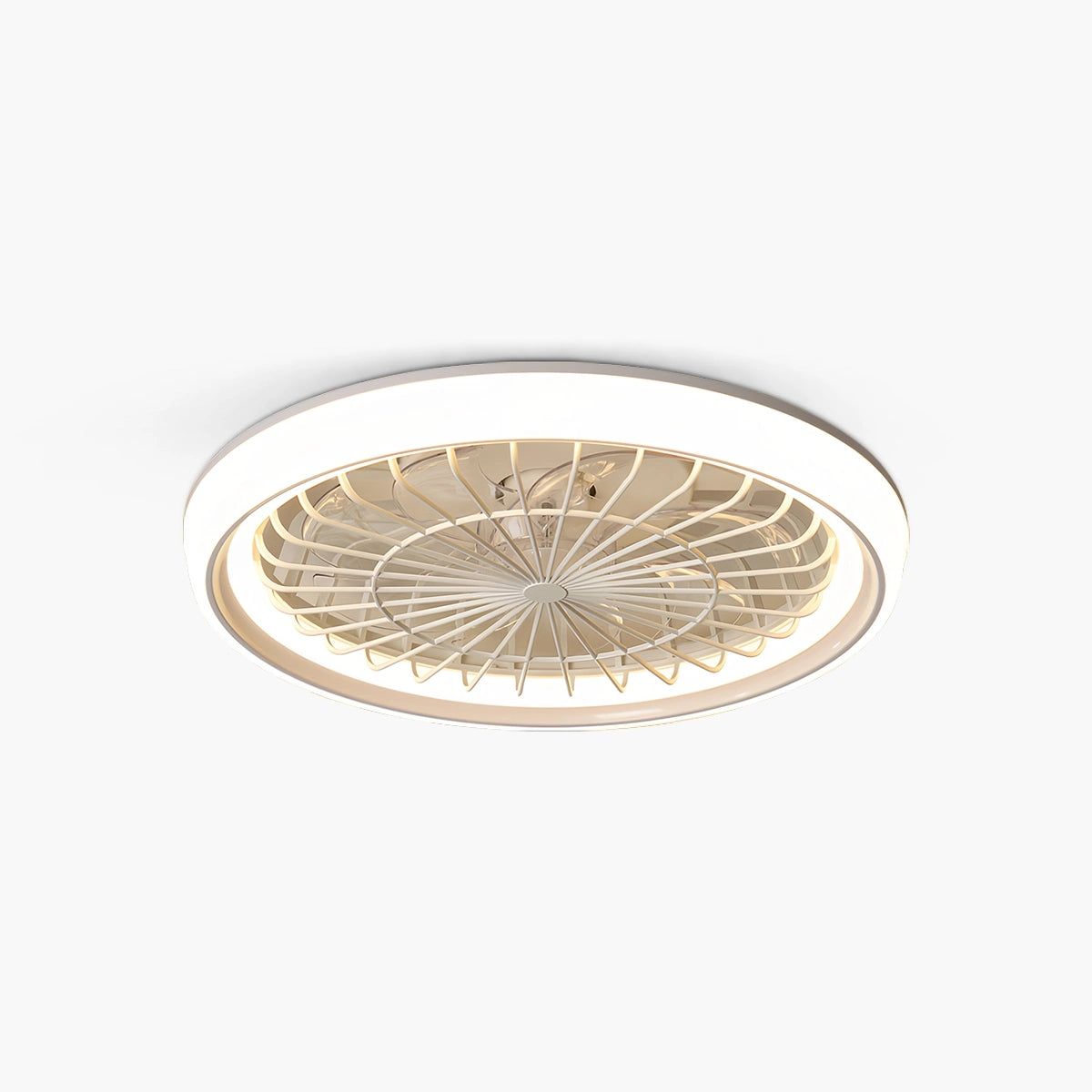 Antizer Modern Round LED Ceiling Fan Light for Bedroom