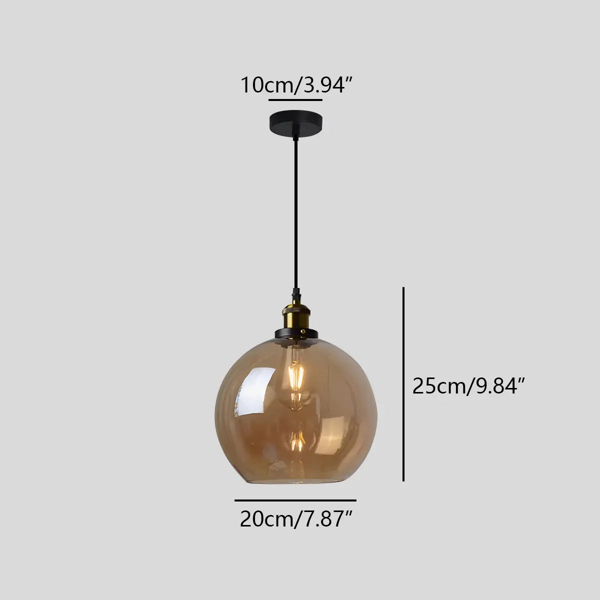 Antizer Mabel Glass Pendant Light for Kitchen Island