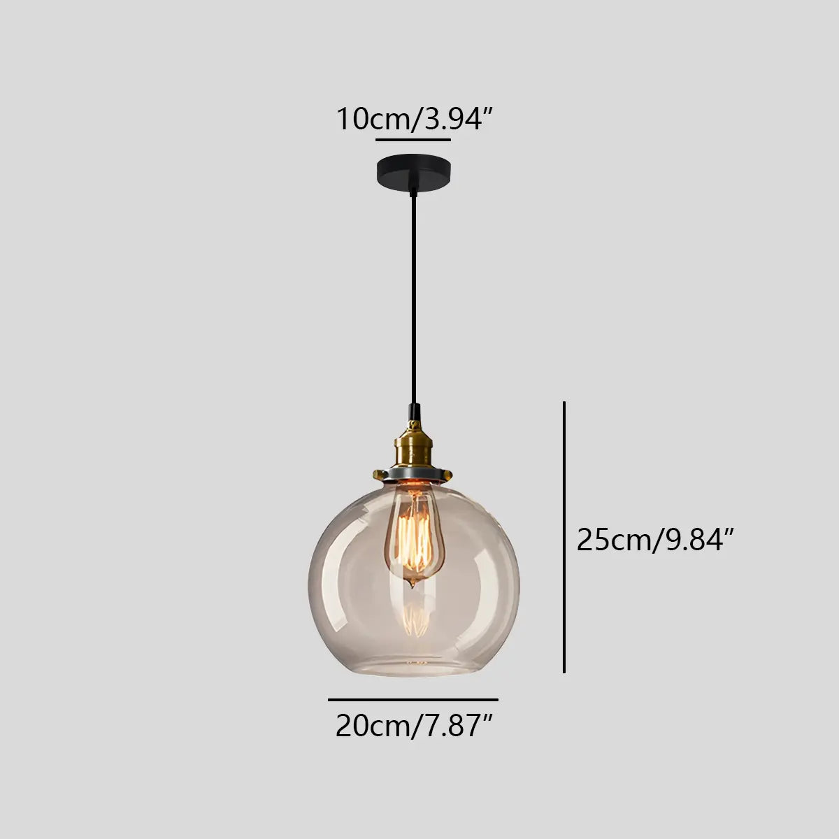 Antizer Mabel Glass Pendant Light for Kitchen Island