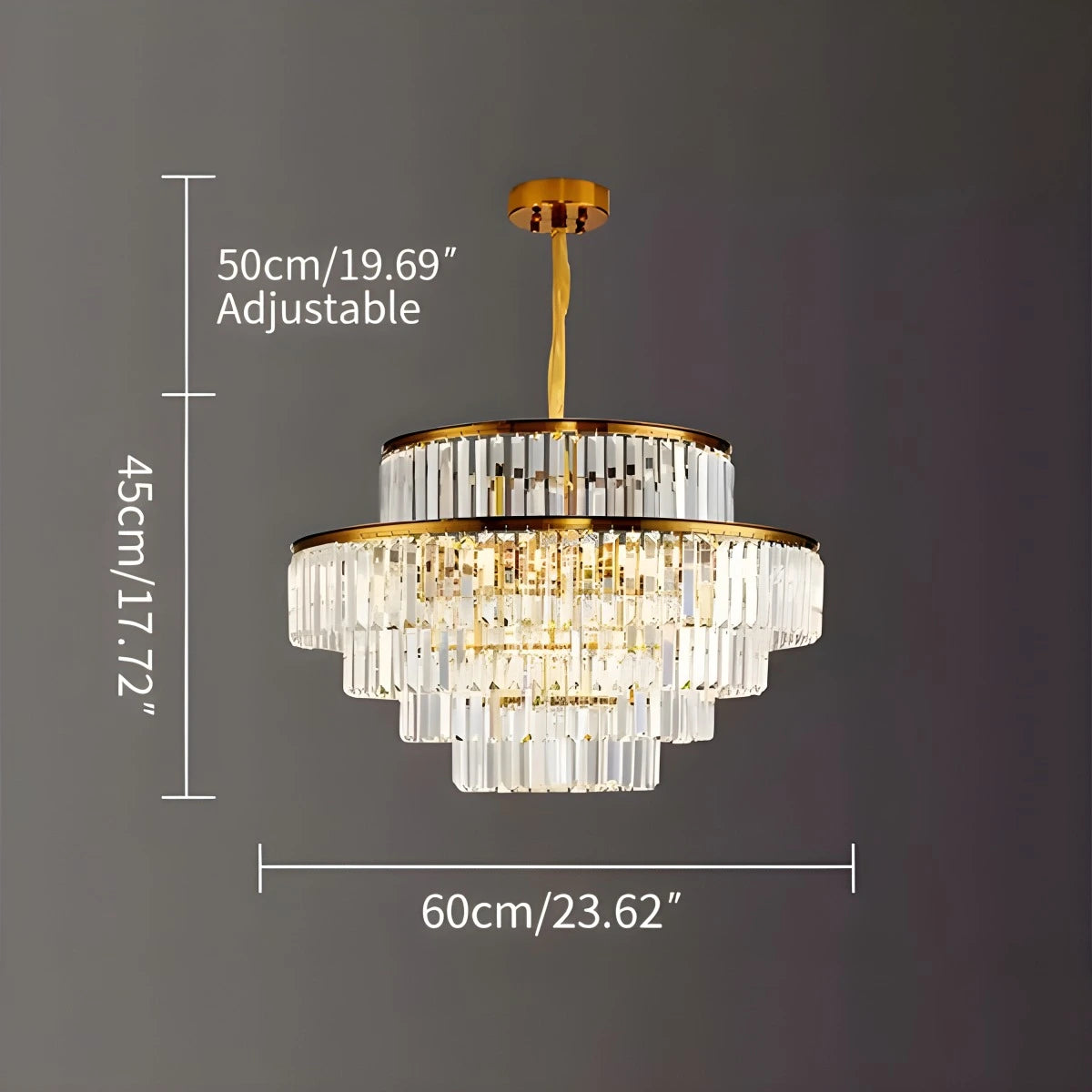 Antizer Light Luxury Crystal Chandelier for Living Room