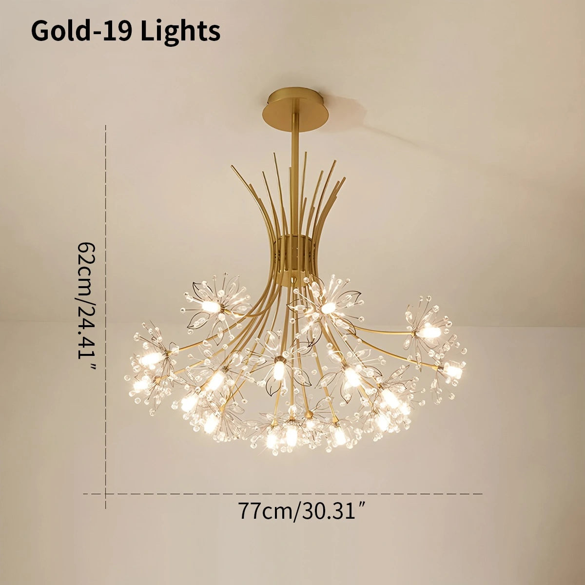 Antizer Gypsophila Bouquet Crystal Flower Chandelier